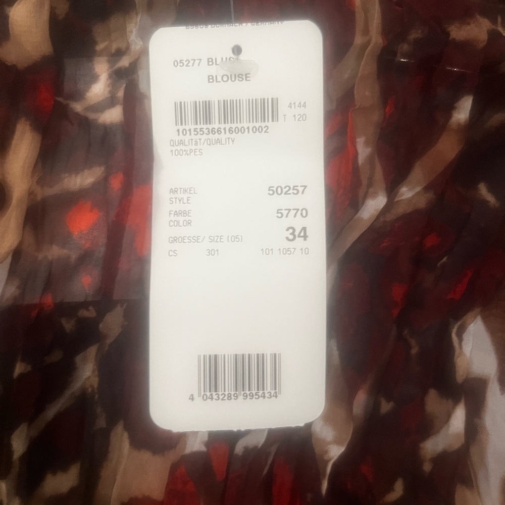 Escada Multicolor Patterned Button Down Pleated B… - image 5